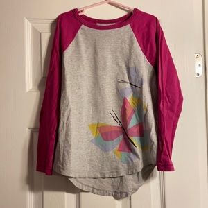 Tea Collection - raglan graphic tee - butterflies size 8